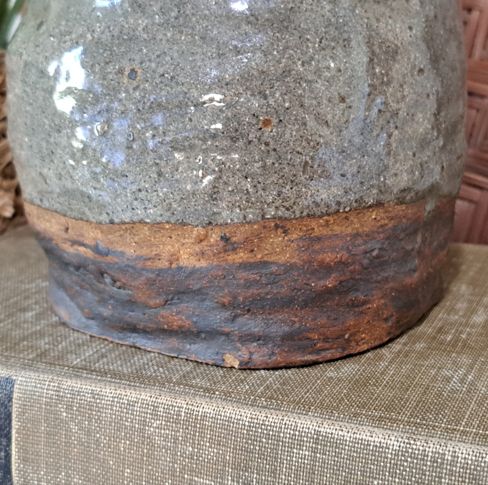 Handmade Rustic Textured Pottery Pitcher Boho Vase - Picture 6 of 11